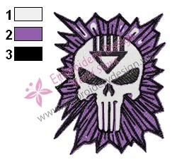 Black Lantern Punisher Embroidery Design